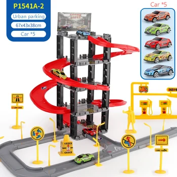 Copii din Plastic de Jucărie Parcare Set de Trei-dimensional, Multi-strat de Asamblare a automobilelor Feroviar Mașină de Interacțiune Părinte-copil Baiat Cadou Jucarii