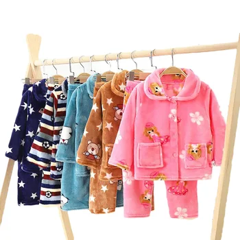 2020 Nou pentru Copii pijamale de Iarnă Flanel Pijamale Baieti Ține de cald Seturi de Pijamale Homewear Pentru Fete pentru Copii clothing1-10Y