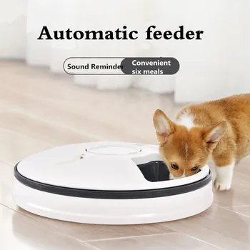 Mâncare pentru câini Dozator Automat de Pet Feeder Castron Înregistrare Vocală Sănătos Material Cat alimentatorul Automat Pentru Mediu Mic Câine Pisică 6 Mese