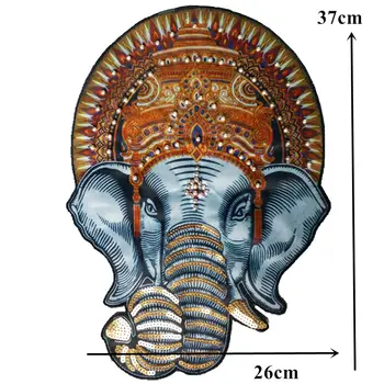 Tesatura cu Paiete Margele Coase Pe Patch-uri de Noroc India Elefant Insigne Pentru Rochie Sac de Blugi Pălărie Tricou DIY Aplicatii Craft Decor