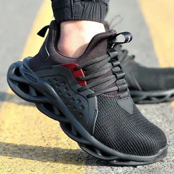 Respirabil ochiurilor de Plasă de Siguranță pantofi Pantofi sport Barbati Lumina Adidas Indestructibil Oțel Deget de la picior Moale Anti-piercing Cizme de Lucru 2020 Moda