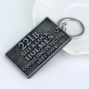 2 culori Clasice serialului TV Sherlock Holmes 221b Breloc bronz 6.4 cm Breloc Metal pentru fanii de film de bijuterii Suvenir porte