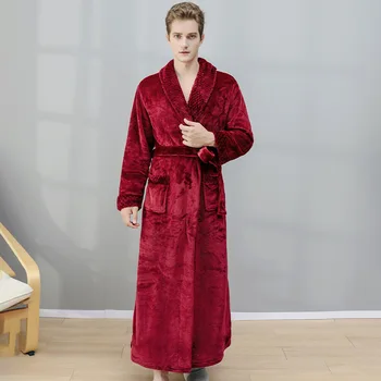 2020 Toamna Iarna Femei pijama de Flanel Slim Liber Feminin Halate de Baie Groase V Gât cu Pockset Eșarfe Solid Sleepwear Doamna