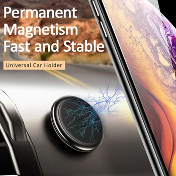 USAMS Magnetic Masina cu Suport pentru Telefon Stand pentru IPhone 7 XR X Xiaomi Magnet Rotund Telefon Mobil Clamp Mount Suport GPS Suport Auto