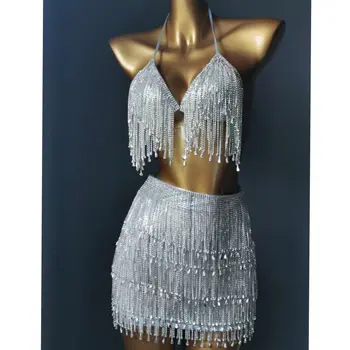 2021 venus, vacanta, diamant ciucuri fusta sexy femei beachwear stras fusta bling pietre costume de baie cristal fusta