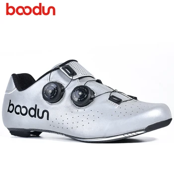 Boodun Fibra de Carbon Road Ciclism Pantofi sapatilha ciclismo Respirabil Biciclete de Blocare Pantofi cu uscare Rapida, rezistent la apa Pantofii de Ciclism