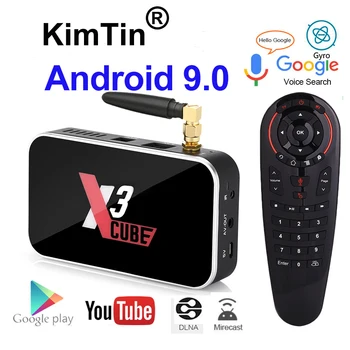 X3-CUB Inteligent Android 9.0 TV Box Amlogic S905X3 2GB DDR4 16GB ROM Set Top Box 2.4 G/5G WiFi 1000M Bluetooth 4K HD Media Player