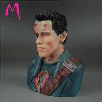 [New] 24cm Terminator T800 1:4 Bust Arnold Schwarzenegger rășină figura statuie jucărie a Pagubelor macheta de Colectie decor birou