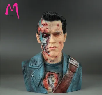 [New] 24cm Terminator T800 1:4 Bust Arnold Schwarzenegger rășină figura statuie jucărie a Pagubelor macheta de Colectie decor birou