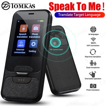 TOMKAS Portabil Smart Voice Translator 2.4 Inch Ecran Tactil WiFi Pentru a Călători Fotografie de Traducere Multi-limba Traducători