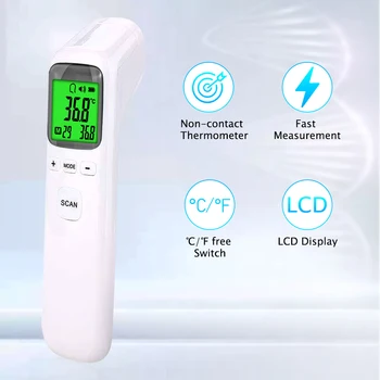 Termometru frunte Infrarosu Digital LCD Temperatura de Măsurare Non-Contact pentru Adulți Febra IR Copii Organism Termometro Pentru Acasă