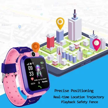 Copii Ceas Inteligent cu Android și iOS Locație Tracker pentru Copii SmartWatch Poziționare SOS Cartelă SIM 2G Camera Fată Băiat Telefon Ceas