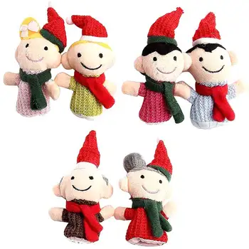 6pcs/ set Marionete pentru Degete Jucării de Crăciun Set Moale de Pluș Familie Marionete Copilul Povești Helper Degetele Jucarii Set Cadou de Crăciun pentru AN88