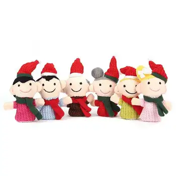 6pcs/ set Marionete pentru Degete Jucării de Crăciun Set Moale de Pluș Familie Marionete Copilul Povești Helper Degetele Jucarii Set Cadou de Crăciun pentru AN88