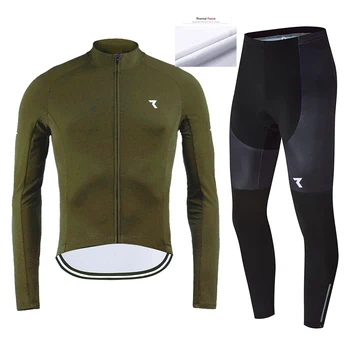 2020 RYZON Thermal Fleece Ciclism Jersey Set Pro Echipa de Biciclete Purta Haine MTB Racing Bike Pantaloni Kit Ropa Ciclismo Hombre Cald