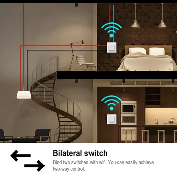 Waligh 2 in 1 Alexa întrerupător + WiFi LED lumina de noapte, WiFi de control întrerupător cu Alexa si Google, LED lumina de noapte