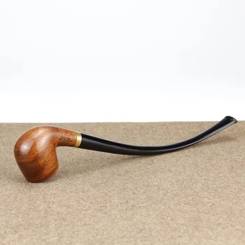 Noi 23cm Lungă Conductă de Fumat 3mm Filtru Rosewood Tutun de Pipă, instrumente gratuite set cadou de Fum Țeavă Îndoit Țeavă de Lemn de Trandafir