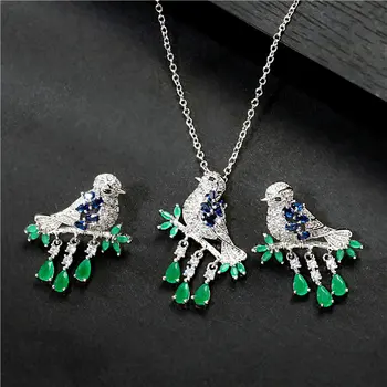 SINZRY NOUA creatie Cubic Zirconia ciucure pasăre cercei Pandantiv Coliere seturi de Bijuterii moda bijuterii costum pentru femei
