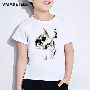 Copii Vara Maneca Scurta Fete si Baieti T shirt pentru Copii de Judo de Imprimare T-shirt Confortabil Amuzant Casual, Haine pentru Copii,HKP402