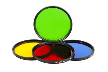 5 IN 1 Set de filtre de Culoare Verde Galben Albastru Roșu 37 40.5 43 46 49 52 55 58 62 67 72 77 82 MM