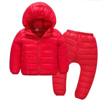 1-5A Jacheta de Iarna pentru fete Set Haine de Toamna pentru copii costum sacou în jos Fete Baieti Geaca+Pantaloni 2 buc costum de Îmbrăcăminte pentru băieți