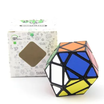 LanLan 3x3 Rhombohedral Dodecaedru Diamant Magic Cube Megaminxeds Viteza de Puzzle Antistres jocuri de Inteligență Jucărie de Învățământ