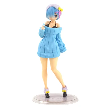 23cm Anime Re: Zero Incepand de Viață într-o Altă Lume Rem Rochie Fata Statuie din PVC Figura de Acțiune Jucarii Model de Papusa