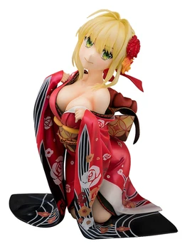 Anime Soarta EXTELLA Fata Sexy Nero Claudius Roșu Sabie Kimono Genunchi Ver. PVC Acțiune Figura Figura Anime Model de Papusa Jucării