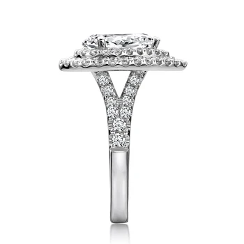 OEVAS Spumant de 2 Carate Picătură de Apă Ridicat de Carbon Diamant de Mireasa Inele de Set Top de Calitate Argint 925 Petrecere Bijuterii Fine