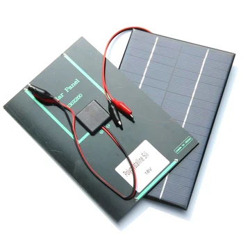 Celule solare 4.2 W 18V Celule Solare Policristaline Panou Solar+Crocodil Clip Pentru Încărcare Baterie de 12V 200x130x3MM