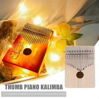 17 Cheie Kalimba Africane DIY din Lemn Alb Embrion Degetul mare Pian din Lemn, Instrumente Muzicale Sanza Mbira Kalimba Juca