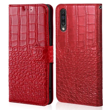 Caz Pentru Samsung A30s A50s Caz textura de Crocodil piele Telefon Acoperă Pentru Samsung Galaxy A50 SM-A505F A505 A505F Caz 6.4