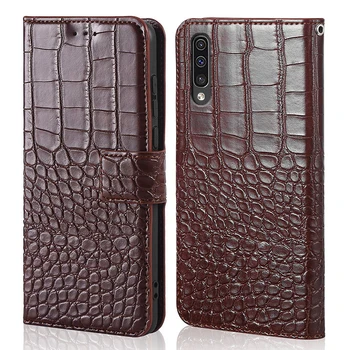 Caz Pentru Samsung A30s A50s Caz textura de Crocodil piele Telefon Acoperă Pentru Samsung Galaxy A50 SM-A505F A505 A505F Caz 6.4