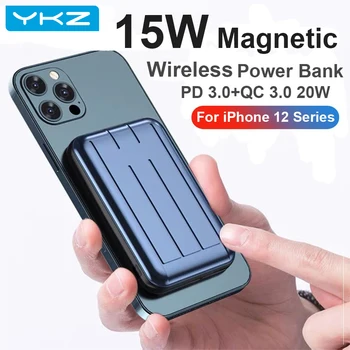 YKZ 15W Magnetic Wireless Power Bank 5000mAh Pentru iPhone 12 Pro PD Max 20W Încărcare Rapidă USB de Tip C Portabil Extren Baterie