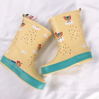 6 Stil Kids Rainboots Drăguț pentru Copii Cizme de Cauciuc Anti-Alunecare, Impermeabil Apă Pantofi Pentru Băiat Fată Ploaie Pantofi Galochas Infantis