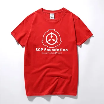 Noi Vara Camisetas Hombre Fundația SCP Secure Conține Proteja Fan SCP Wiki Logo Inspirat Tricou de Bumbac Mâneci Scurte Tricou