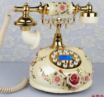 Moda clasică antic de epocă de telefonie fixă de uz Casnic red rose telefon / Hands-free/iluminare din spate/ID-ul Apelantului