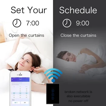 Noua UE NE WiFi Electric Touch Blind-uri Cortina de Control Comutator pentru Tuya APLICAȚIA Smart Home Automation Compatibil Cu Alexa de Start Google