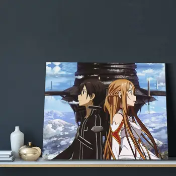 Anime-ul Sword Art Online figura Imagine Poster de Perete Stil Modern de Imprimare Panza de Pictura Arta Culoar, Camera de zi de Decorare Unice