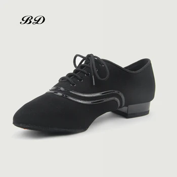 TOP Pantofi de Dans Latin Modern Pantofi Barbati piele de Vacă Două-punct Unic rezistente la Uzură Oxford Pânză Superioară Autentice Dantelă Sus Ballroom