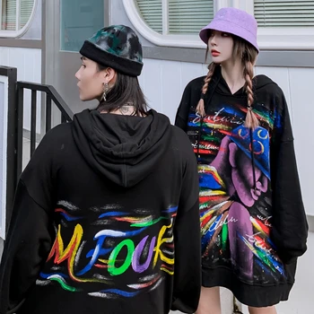 2020 Creative, pline de culoare de Imprimare Hanorac cu glugă Bărbați Femei Harajuku Hip Hop de Moda Streetwear Hanorace Pulover Supradimensionat WQ096