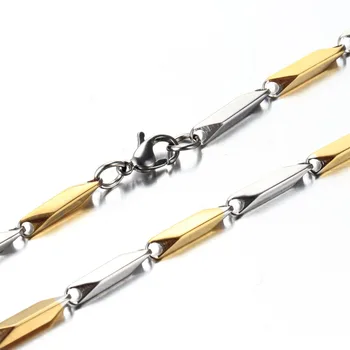 16-40 inch Argint Aur de culoare Lanț de Oțel Inoxidabil Colier Pentru Barbati Femei Plat Lanț Larg 2/2.5/3/4 mm