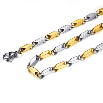 16-40 inch Argint Aur de culoare Lanț de Oțel Inoxidabil Colier Pentru Barbati Femei Plat Lanț Larg 2/2.5/3/4 mm