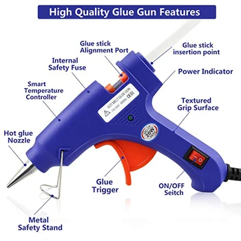 20W UE Plug Hot Melt Glue Gun Industria Mini Silicon Adeziv Pistol Pneumatic DIY Termo Electric de Căldură Temp Vopsea Dent, Instrumentul de Reparare