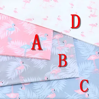Flamingo Imprimate tesatura de bumbac diagonal DIY pânză de cusut pentru copii lenjerie de pat textile rochie cortina telas quilting tilda material tesut