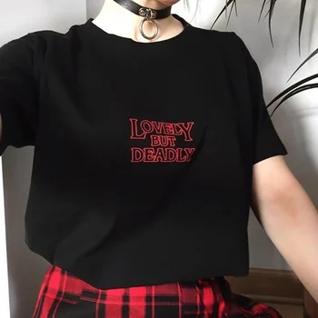 Minunat, dar Mortal Graphic Tee Unisex Rece Graphic Tee Tumblr Moda Amuzant tricou Barbati Femei Grunge Casual din bumbac tricouri de cauzalitate