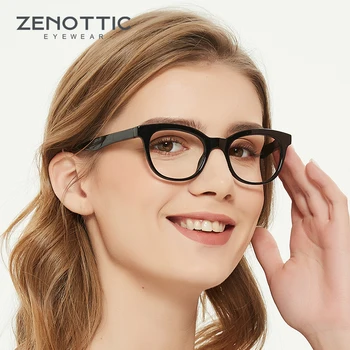ZENOTTIC Design de Ochelari de Citit Pentru Femei Barbati Lumina Albastră de Blocare Ochi de Pisica Optice Cadru Calculator Lectură Hipermetropie Ochelari