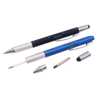 50 Buc Pix Multifunctional Rigla De Nivel Șurubelniță Papetărie Pen Produsele Bune Nu Sunt Ieftine Refill Albastru