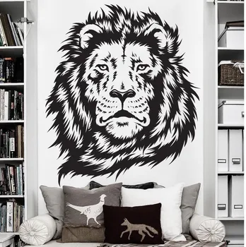 Regele Leu Decalcomanii De Perete Animale Autocolant De Perete Pentru Dormitor Animal African Jungle Lion De Perete De Arta Murala Decor Acasă L284