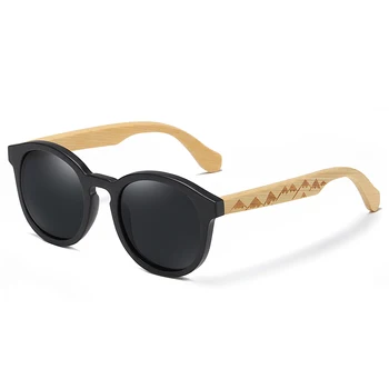 GM Femei Ochelari de Bambus Naturale Bărbați ochelari de Soare Polarizat Ochelari de Soare Moda Originale de Lemn Cu o Cutie-Cadou Oculos de sol